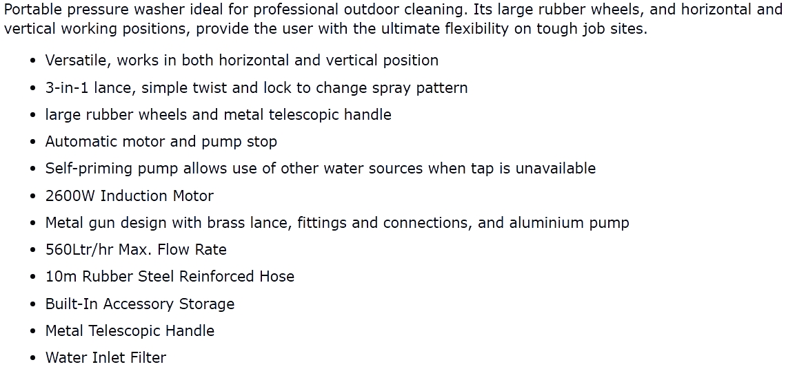 מכונת שטיפה מקצועית בלחץ בוש BOSCH GHP5-75X 2600W